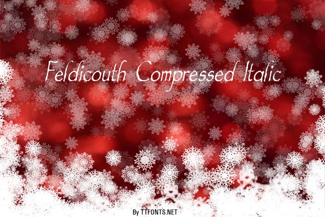 Feldicouth Compressed Italic example